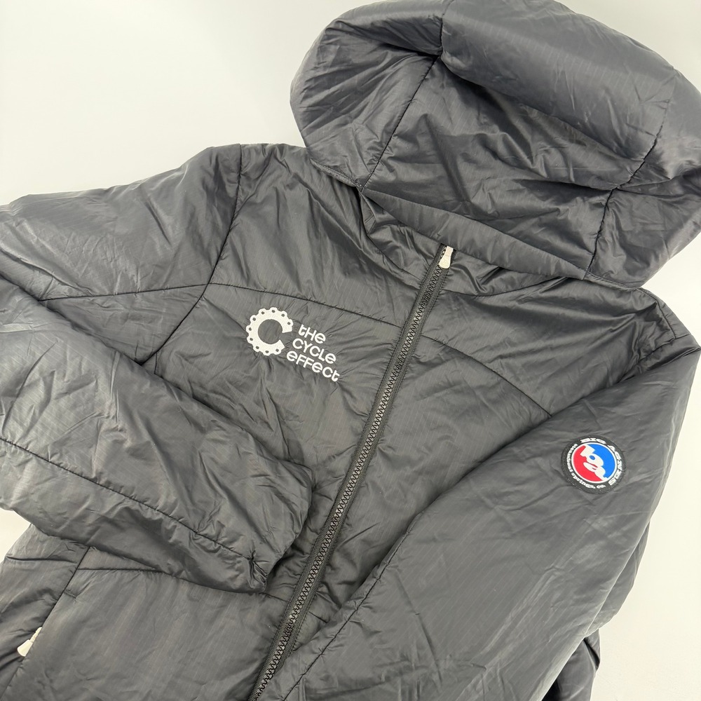 Big Agnes Larkspur Jacket Womens Small Black Hooded Puffer Recycled Ripstop MTB
